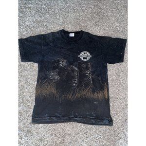 Vintage 1990s Anvil Cincinnati Zoo Animal Kingdom All Over Print T Shirt Size M